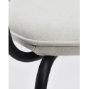 house doctor chaise coton tissu blanc ecru beige sable metal noir