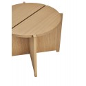 table basse d appoint ronde bois clair design scandinave