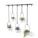 umbra porte plantes triflora suspendu 5 pots blanc noir