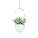 umbra jardiniere design suspendue interieur 5 pots triflora laiton