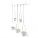 umbra jardiniere design suspendue interieur 5 pots triflora laiton