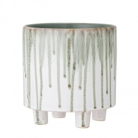 cache pot original blanc vert gres bloomingville link