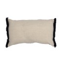 coussin canape tons naturels beige noir bloomingville adea