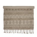 tapis tufte coton doux beige franges bloomingville dasha 140 x 200 cm