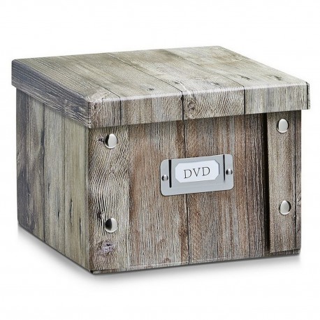 Boîte à DVD déco en carton zeller wood 