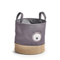 panier rangement jouets chambre enfants gris tissu jute zeller animaux