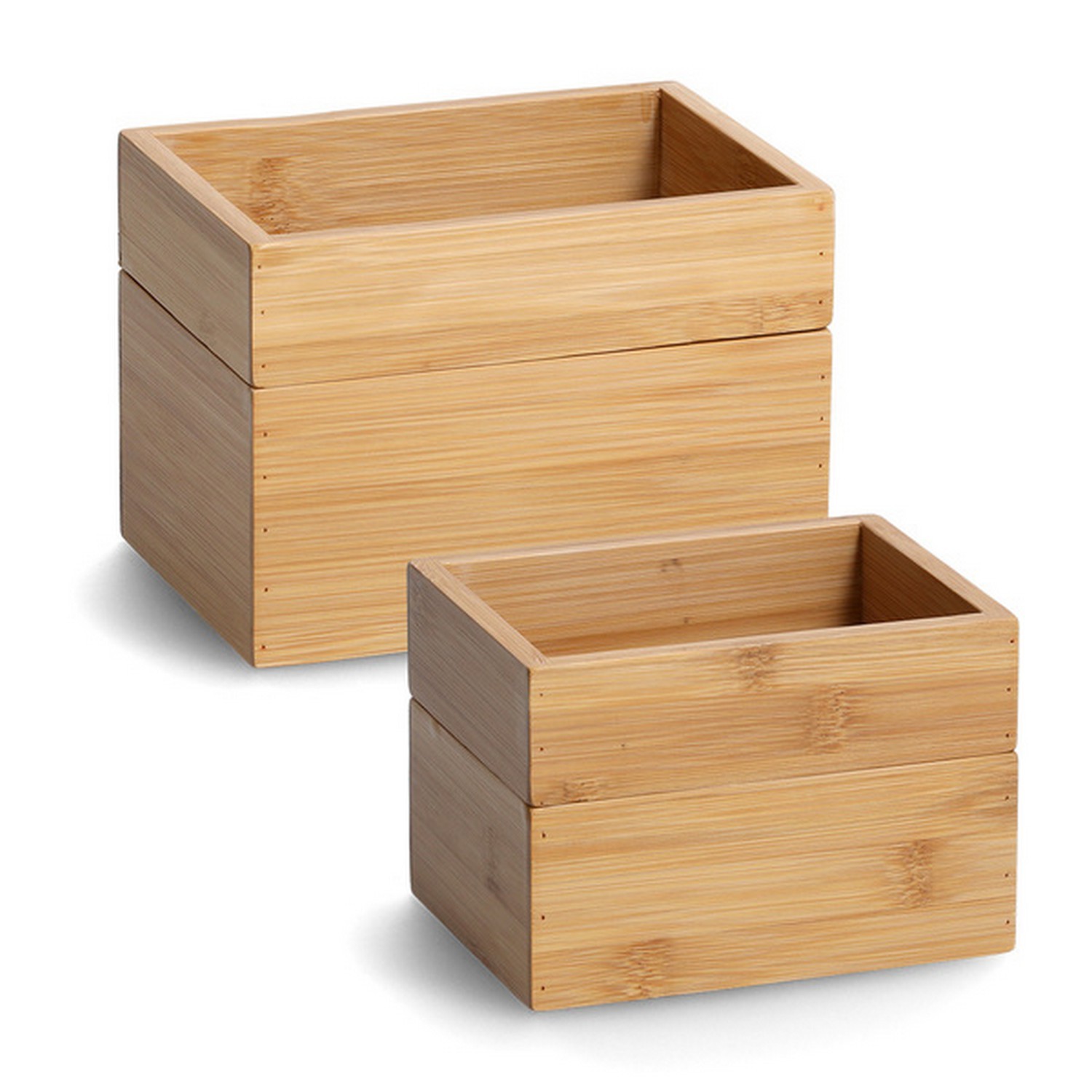 Boîte de rangement en bois pin massif zeller 40 x 30 x 24 cm - Kdesign