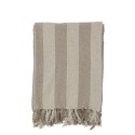 plaid couvre lit coton beige naturel rayures bloomingville 150 x 200 cm