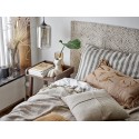 plaid couvre lit coton beige naturel rayures bloomingville 150 x 200 cm