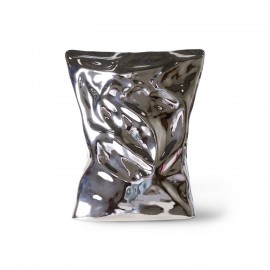 hk living vase sachet froisse gres chrome design