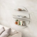 umbra solis etagere murale design cercle beige metal