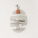 umbra solis etagere murale design cercle beige metal