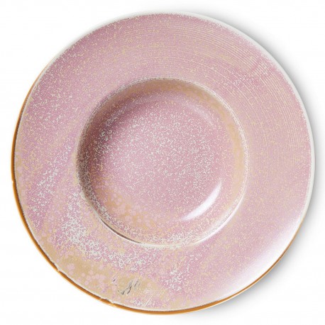 grande assiette creuse a pates porcelaine hk living rose