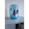 vase design deforme bleu metalise verre hk living