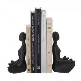 serre livres zen yoga statuettes metal noir bloomingville tayla