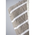 couverture plaid matelasse coton beige rayures ib laursen