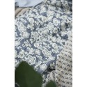 plaid matelasse coton fleuri bleu ib laursen