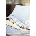 plaid matelasse coton fleuri bleu ib laursen