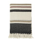 Plaid coton recyclé franges Madam Stoltz Plaid coton recyclé franges Madam Stoltz