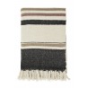 plaid coton recycle beige brun marron franges madam stoltz