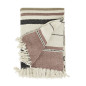 Plaid coton recyclé franges Madam Stoltz Plaid coton recyclé franges Madam Stoltz