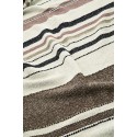 plaid coton recycle beige brun marron franges madam stoltz