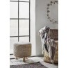 plaid coton recycle beige brun marron franges madam stoltz