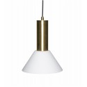 suspension design verre blanc laiton hubsch