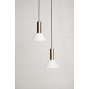 suspension design verre blanc laiton hubsch