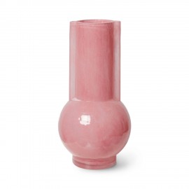 vase verre rose corail hk living