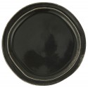 assiette plate noire rustique gres style campagne ib laursen