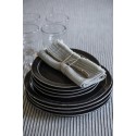assiette creuse rustique noire gres style campagne ib laursen