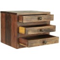 rangement 3 tiroirs bois fonce rustique recycle ib laursen