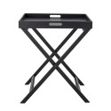 petite table plateau pliable d appoint bois noir bloomingville cosme