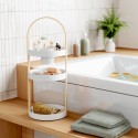 umbra etagere rangment cosmetiques salle de bains bellwood blanc