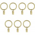 umbra anneau rideaux metal dore laiton