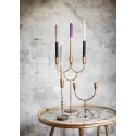 madam stoltz bougeoir sur pied double metal forge dore laiton
