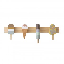 portemanteau mural enfant bois multicolore bloomingville