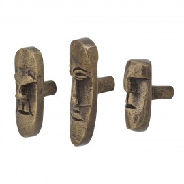 pateres murales metal laiton sculptures masques bloomingville jespar