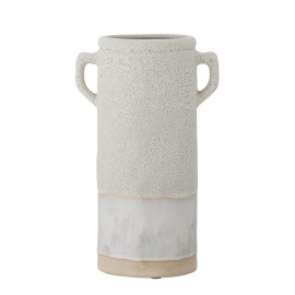 vase droit poterie blanc creme bloomingville tarin