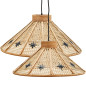 madam stoltz suspension rotin naturel set de 2
