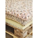 coussin matelas palette coton fleuri beige jaune madam stoltz