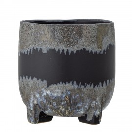 bloomingville cache pot noir decoratif poterie rustique nasru
