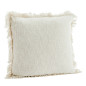 Grande housse de coussin coton franges Madam Stoltz