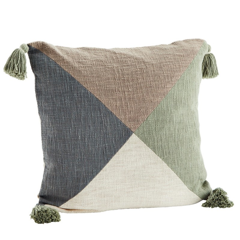 grand coussin carre 60 x 60 cm de canape vert geometrique madam