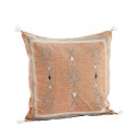 coussin carre de salon orange coton motif brode madam stoltz