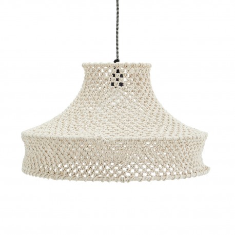 luminaire suspension crochet coton blanc ecru madam stoltz