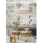 daybed lit de repos metal dore laiton textile coton blanc madam stoltz