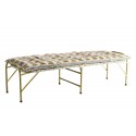 daybed lit de repos metal dore laiton textile coton blanc madam stoltz