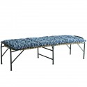 baquette daybed lit de repos pliable metal noir tissu vert madam stoltz